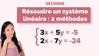 Résoudre un système linéaire  2 méthodes [upl. by Season]