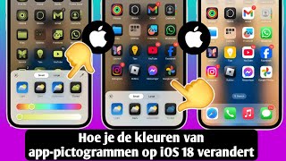 Hoe je de kleuren van apppictogrammen op de iPhone verandert  iOS 18 [upl. by Ahtiuqal]