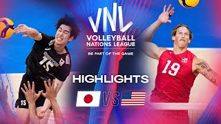 🇯🇵 JPN vs 🇺🇸 USA  Highlights  Week 3  Mens VNL 2024 [upl. by Ayekam959]