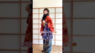 紅葉見にいこうよう♪ 着物 kimonofashion kimonostyle kimono きものコーデ 着物 きものコーデ 紅葉に抱かれて [upl. by Draneb]