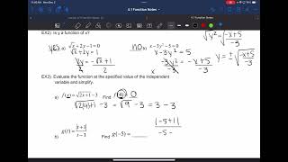 Lesson 41 Function Notation [upl. by Dorsey]