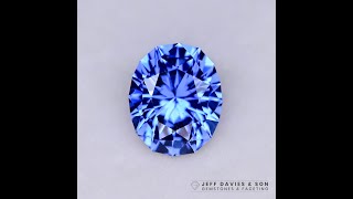 344ct Cornflower blue Sapphire  pulled Czochralski [upl. by Huntingdon]