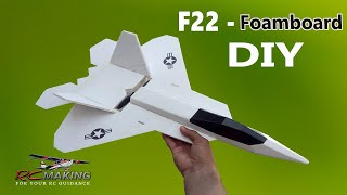 How To Make Cardboard RC Airplane DIY  F22 Raptor l RC Making [upl. by Zarger]