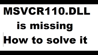 Wamp error MSVCR110DLL is missing  How to solve it [upl. by Enelkcaj]