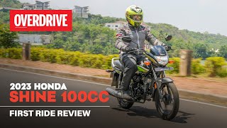 2023 Honda Shine 100cc first ride review Does simplicity shine  OVERDRIVE [upl. by Ramyaj974]