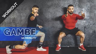 GAMBE A CORPO LIBERO IN 10 MINUTI SENZA ATTREZZI [upl. by Rakabuba]