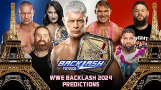 WWE BACKLASH 2024 MATCH CARD PREDICTIONS [upl. by Lecia953]