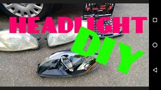 Full Headlight Removal  Install TYC Brand 4G MITSUBISHI ECLIPSE [upl. by Urata]