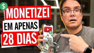 COMO MONETIZAR UM CANAL A JATO NO YOUTUBE MONETIZEI EM 28 DIAS [upl. by Nyluqcaj50]