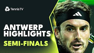 Tsitsipas and Fils THRILLER Bublik Battles Marterer  Antwerp 2023 SemiFinal Highlights [upl. by Mosera]