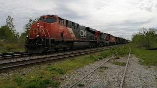 Spring time Freight CN 422 Through Merritton [upl. by Hanikahs726]