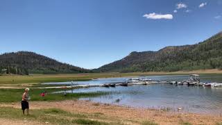 Unmarked Chinook Helicopter Low Flyover  Navajo Lake [upl. by Enaoj]