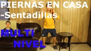 Ejercicios Para Piernas En Casa  Sentadillas  Multi Nivel [upl. by Eadrahc]