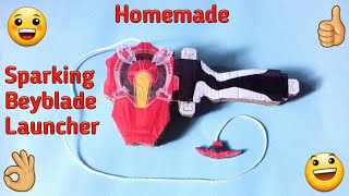 Making Sparking Beyblade Launcher With Cardboards [upl. by Dafna]