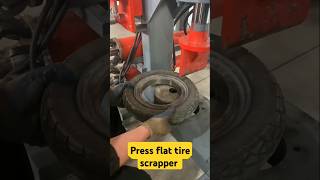 Press flat tire scrapper collector Motor disassembly machine shorts [upl. by Nnylahs]