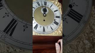 Winding up a musical longcase Grandfather clock [upl. by Abibah]