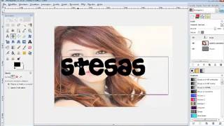 Tutorial gimp come mettere un immagine dentro ad una scritta [upl. by Ahsiem818]