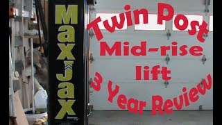 MaxJax MidRise Twin Post Lift Review [upl. by Ivens77]