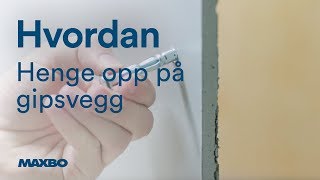 Hvordan henge opp på gipsvegg [upl. by Aicenaj]