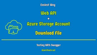 Web ApiAzure Storage Account Download FileDownload File from Azure storage [upl. by Cornelie786]