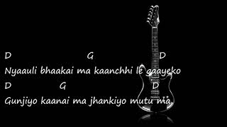 Chaubandi Choli  Lyrics with Guitar Chords [upl. by Wordoow]