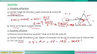 EXERCICE 04  propagation dune onde lumineuse le prisme onde monochromatique SM STE PC SVT STM [upl. by Claudy262]