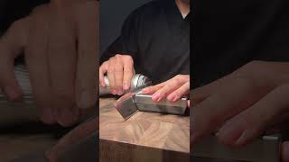 Toilet paper roll sharpness test fyp knife knifesharpening ray knifesharpener rui knives [upl. by Yzeerb]