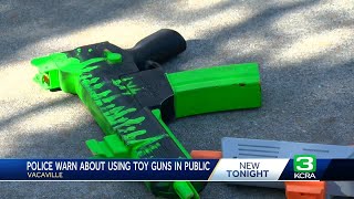 Vacaville police warn parents against the use of toy guns [upl. by Edmead]