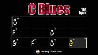 Guitar Backing Track C Blues Backing Track 110bpm [upl. by Paulie179]