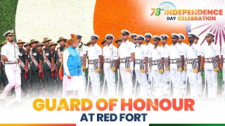 PM Modi inspects the Guard of Honour at Red Fort on 78th Independence Day 2024 [upl. by Asseniv292]