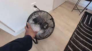 Simple Deluxe 12 Inch 3 Speed High Velocity Heavy Duty Metal Industrial Floor Fans Review [upl. by Edelstein]