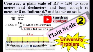 Plain scale5 EG8 RF How to draw plain scale Construction of simple scale [upl. by Sirhc]