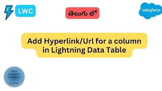 11 Add HyperLink Column in LWC Data table  Salesforce in Telugu [upl. by Jareen840]