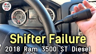 Shifter Transmission Cable Failure  Ram 2018 ST 3500 Cummins Pickup Truck [upl. by Elsworth190]