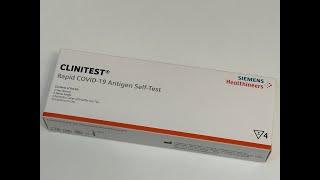 Siemens CLINITEST Rapid COVID19 Antigen SelfTest Unboxing [upl. by Ahsuatan]