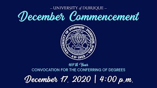 University of Dubuque  2020 December Commencement 400 pm [upl. by Ty]