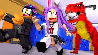 NUESTRO PRIMER DÍA DE ESCUELA NOS ATACAN DINOSAURIOS⚠️  ROBLOX [upl. by Aruasor513]