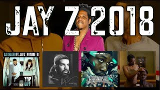 TOP FIVE JAY Z FEATURESSONGS OF 2018 [upl. by Levitan]