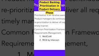 Product Backlog Prioritisation Framework [upl. by Devona]