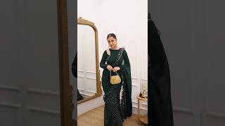 Pre stiched Saree with unique style blouse festiveoutfit outfitideas grwm CataloguebyAB [upl. by Daryle]