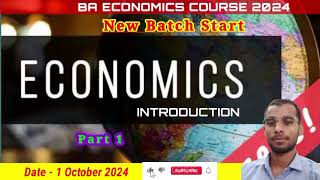 Introduction of Economics Lecture  1 [upl. by Eliak]