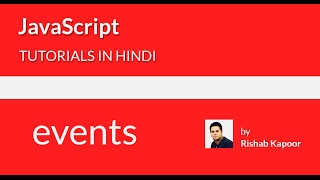 JavaScript tutorials for beginners in Hindi  21  events in JavaScript [upl. by Ozan]