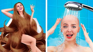 Long VS Short Hair Problems  Crazy Girly Problems with Hair  Thin Hair VS Thick Hair by La La Life [upl. by Kerin]