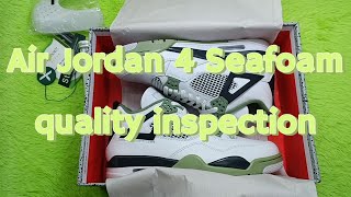 Air Jordan 4 Seafoam Quality Inspection From PkStockX [upl. by Plath]