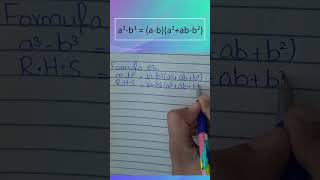 Formula 7  a3b3aba2abb2 with proof  Math tricks and tips algebra identities mathfun [upl. by Wil11]