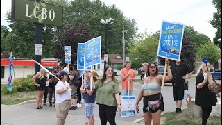 Dry Spell With Lcbo Strike 9000 Employees Hit The Picket Lines Across The Province [upl. by Eimas92]