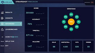 Aimlab  Strafeshot Precision  351069 world record by z00m [upl. by Nivonod453]