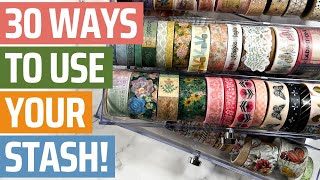 How to use up Washi Tape The ULTIMATE Guide for every Crafter [upl. by Alhahs]