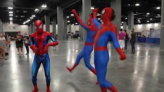 Baylen Levine dances with Spiderman after meeting Anakin Skywalker [upl. by Sredna637]