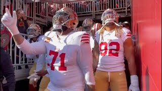 TrentWilliams leads the 49ers out vs Washington [upl. by Nytsirhc]